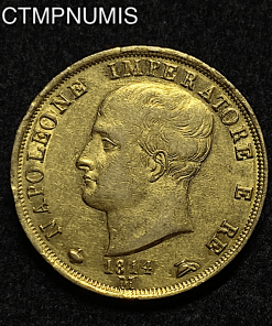 ,MONNAIE,ITALIE,40,LIRE,OR,NAPOLEON,1814,MILAN,