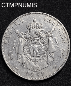 ,MONNAIE,EMPIRE,NAPOLEON,5,FRANCS,ARGENT,1857,