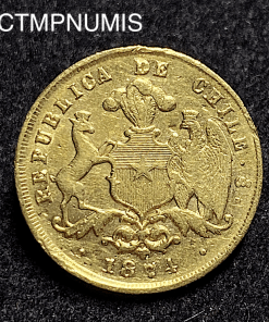 ,MONNAIE,CHILI,2,PESOS,OR,1874,