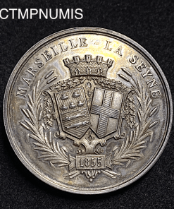 ,MEDAILLE,ARGENT,FORGES,MARSEILLE,SEYNE,1855,