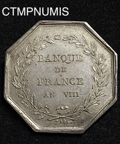 ,JETON,ARGENT,BANQUE,DE,FRANCE,AN,VIII,