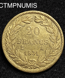 ,MONNAIE,ROYALE,20,FRANCS,OR,LOUIS,XVIII,1831,