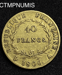 ,MONNAIE,40,FRANCS,OR,NAPOLEON,1806,