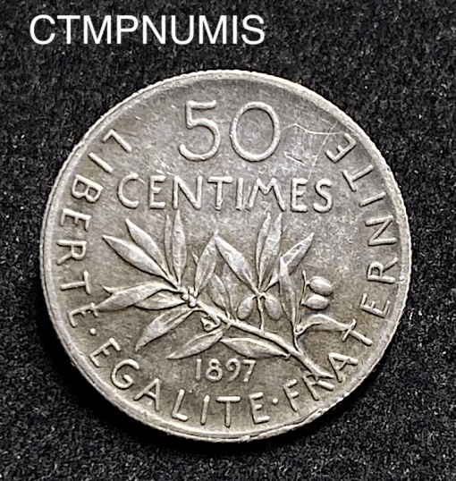 ,MONNAIE,50,CENTIMES,SEMEUSE,1897,