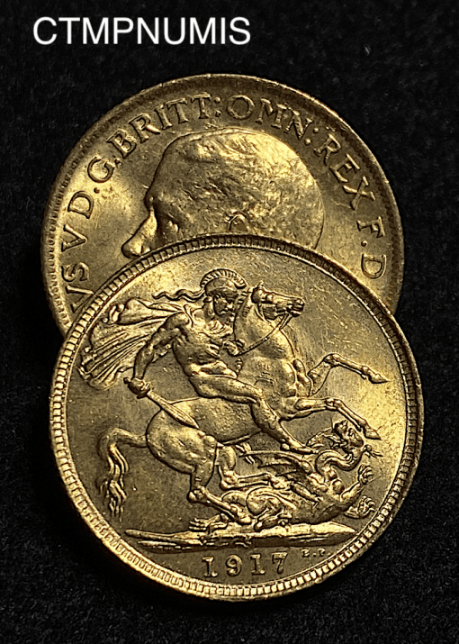 ,MONNAIE,AUSTRALIE,1,SOUVERAIN,OR,1917,S,SYDNEY,