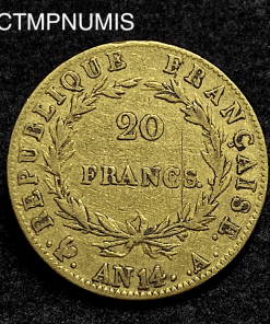 ,MONNAIE,NAPOLEON,EMPEREUR,20,FRANCS,OR,AN,14,