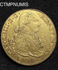 ,MONNAIE,BOLIVIE,8,ESCUDOS,OR,CHARLES,IV,1804,POTOSI,