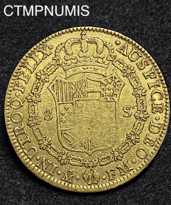 ,MONNAIE,MEXIQUE,8,ESCUDOS,OR,CHARLES,IV,1795,MEXICO,