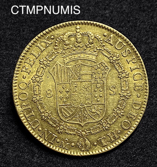 ,MONNAIE,MEXIQUE,8,ESCUDOS,OR,CHARLES,1804,MEXICO,