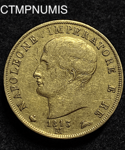 ,MONNAIE,ITALIE,40,LIRE,OR,NAPOLEON,1813,M,MILAN,