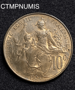 ,MONNAIE,10,CENTIMES,DANIEL,DUPUIS,1904,