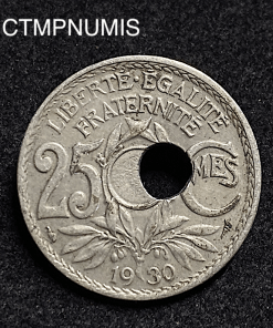 ,MONNAIE,FRANCAISE,25,CENTIMES,LINDAUER,1930,DECENTRE,