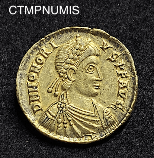 ,MONNAIE,EMPIRE,ROMAINE,SOLIDUS,OR,HONORIUS,RAVENNE,