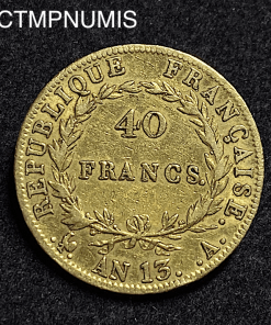 ,MONNAIE,REPUBLIQUE,40,FRANCS,OR,NAPOLEON,AN,13,