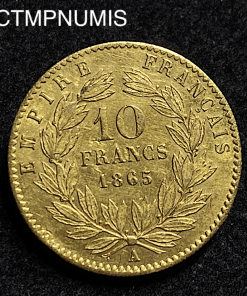 ,MONNAIE,EMPIRE,10,FRANCS,OR,NAPOLEON,1865,