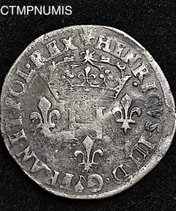 ,MONNAIE,ROYALE,HENRI,III,DOUBLE,SOL,PARISIS,1579,TOULOUSE,