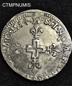 ,MONNAIE,ROYALE,HENRI,III,DOUBLE,SOL,1584,M,TOULOUSE,