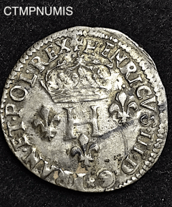 MONNAIE,ROYALE,HENRI,III,DOUBLE,SOL,1585,M,TOULOUSE,