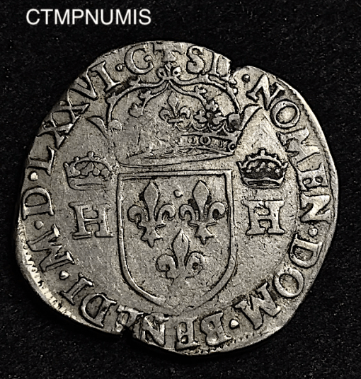 ,MONNAIE,ROYALE,HENRI,III,TESTON,1576,M,TOULOUSE,