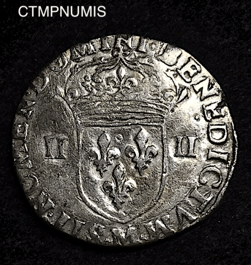 ,MONNAIE,ROYALE,HENRI,III,1/4,ECU,ARGENT,1588,M,TOULOUSE,
