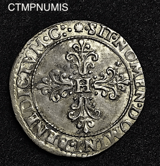 ,MONNAIE,ROYALE,HENRI,III,1/2,FRANCS,ARGENT,1583,M,TOULOUSE,
