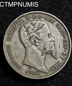 ,MONNAIE,ITALIE,1,LIRE,ARGENT,1860,MILAN,