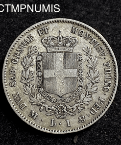,MONNAIE,ITALIE,1,LIRE,ARGENT,1860,MILAN,