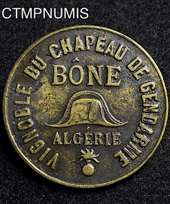 ,MONNAIE,NECESSITE,ALGERIE,10,CENTIMES,VIGNOBLE,CHAPEAU,GENDARME,BONE,