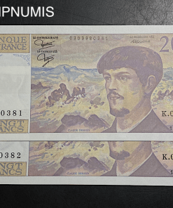 ,BILLET,20,FRANCS,DEBUSSY,1984,NEUF,