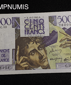 ,BILLET,500,FRANCS,CHATEAUBRIAND,1945,