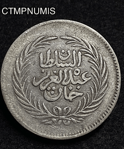 ,MONNAIE,TUNISIE,2,PIASTRES,ARGENT,1290,