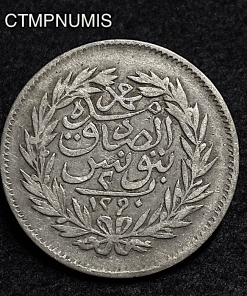 ,MONNAIE,TUNISIE,2,PIASTRES,ARGENT,1290,