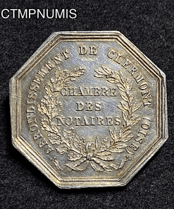 ,JETON,ARGENT,NOTAIRES,CLERMONT,OISE,1824,
