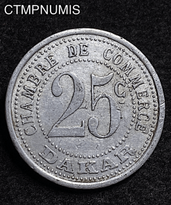 ,MONNAIE,NECESSITE,SENEGAL,25,CENTIMES,1920,