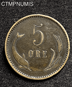 ,MONNAIE,DANEMARK,5,ORE,1882,