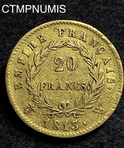 ,MONNAIE,EMPIRE,20,FRANCS,OR,NAPOLEON,1813,W,LILLE,