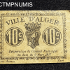 BILLET,ALGERIE,10,CENTIMES,1917,ALGER,