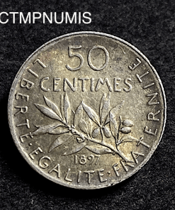 ,MONNAIE,50,CENTIMES,ARGENT,SEMEUSE,1897,