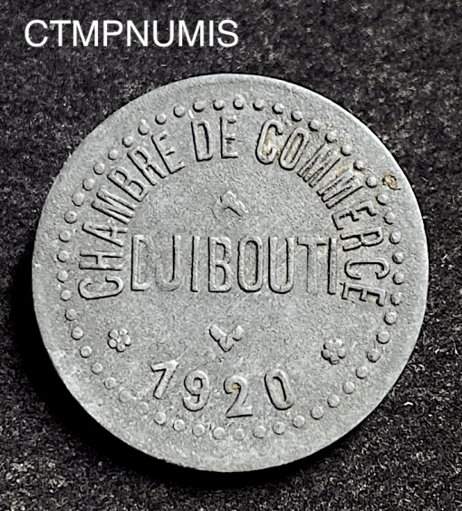 ,MONNAIE,COLONIE,DJIBOUTI,10,CENTIMES,ZINC,1920,