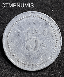 ,MONNAIE,COLONIE,ALGERIE,5,CENTIMES,MINES,ZINC,GUERGOUR,LA,FAYETTE,