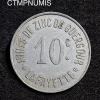 ,MONNAIE,COLONIE,ALGERIE,10,CENTIMES,MINES,ZINC,GUERGOUR,LA,FAYETTE,