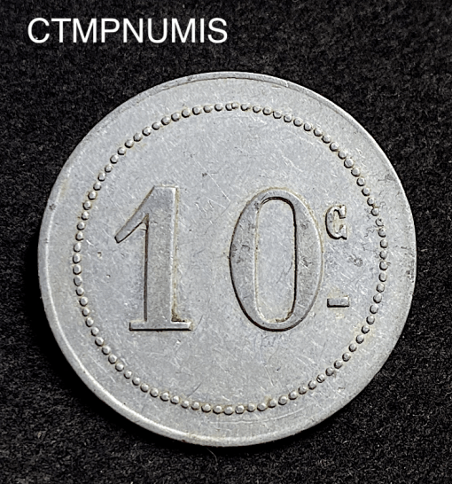 ,MONNAIE,COLONIE,ALGERIE,10,CENTIMES,MINES,ZINC,GUERGOUR,LA,FAYETTE,