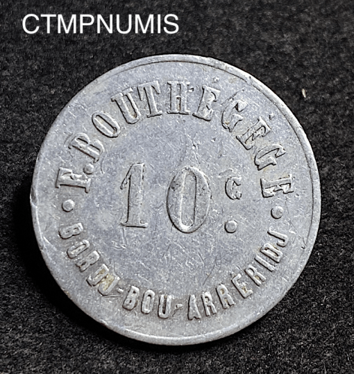 ,MONNAIE,COLONIE,ALGERIE,10,CENTIMES,BORDJ,BOU,ARRERIDJ,BOUTHEGE,