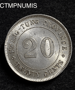 ,MONNAIE,CHINE,20,CENTS,ARGENT,KWANG,TUNG,