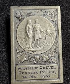 ,MEDAILLE,PLAQUE,MARIAGE,1907,DROPSY,