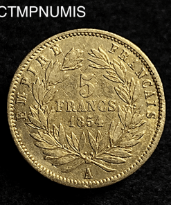 ,MONNAIE,5,FRANCS,OR,NAPOLEON,1854,PETIT,MODULE,