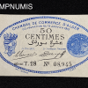 ,BILLET,CHAMBRE,COMMERCE,ALGER,50,CENTIMES,BLEU,1915,