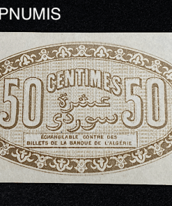 ,BILLET,CHAMBRE,COMMERCE,ALGER,50,CENTIMES,MARRON,1915,