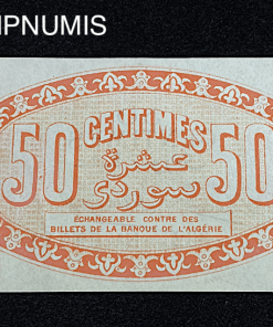 ,BILLET,CHAMBRE,COMMERCE,ALGER,50,CENTIMES,ORANGE,1915,