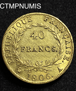 ,MONNAIE,40,FRANCS,OR,NAPOLEON,1806,